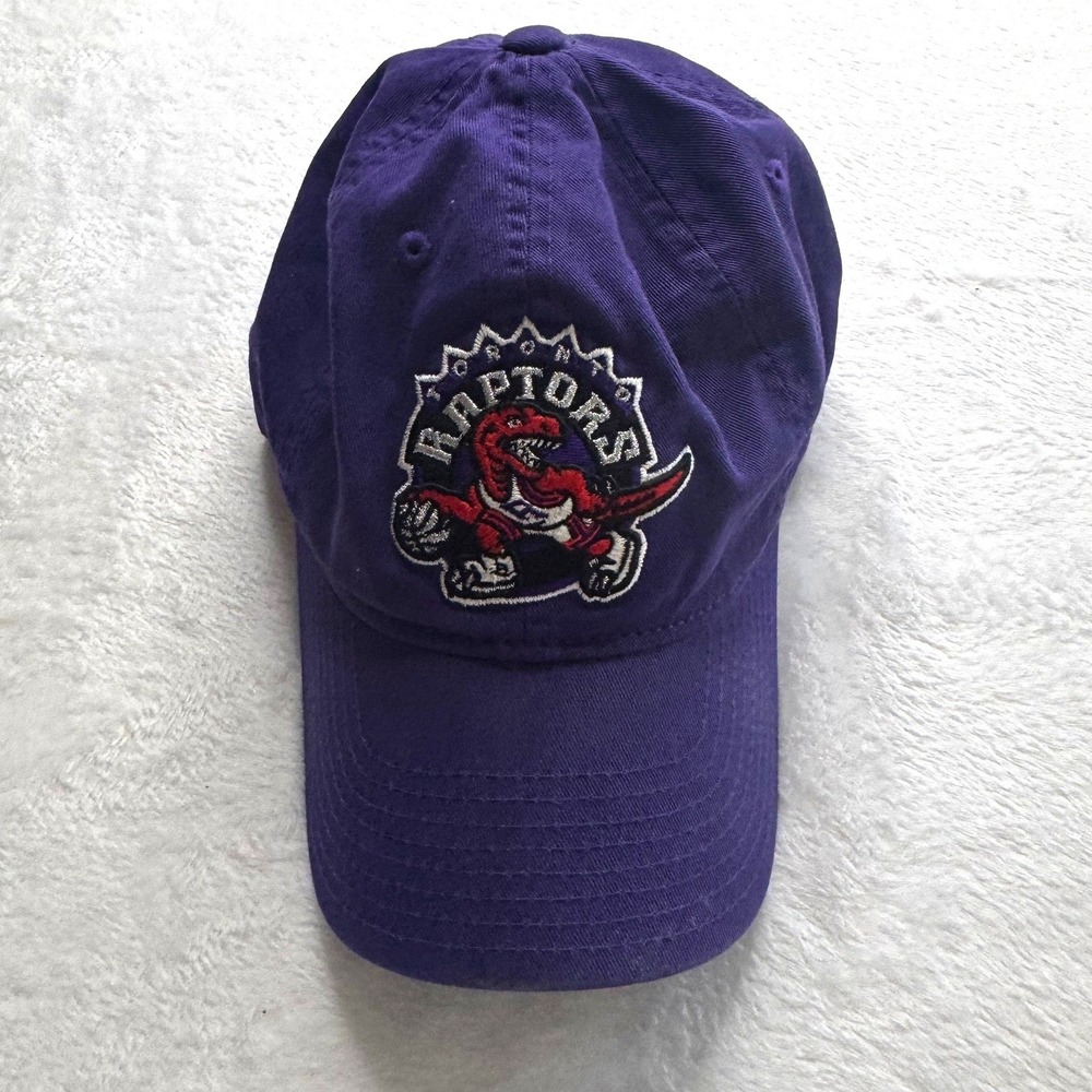 Mitchell & Ness Toronto Raptors Purple Dino Logo NBA Retro Strapback Dad Hat Cap